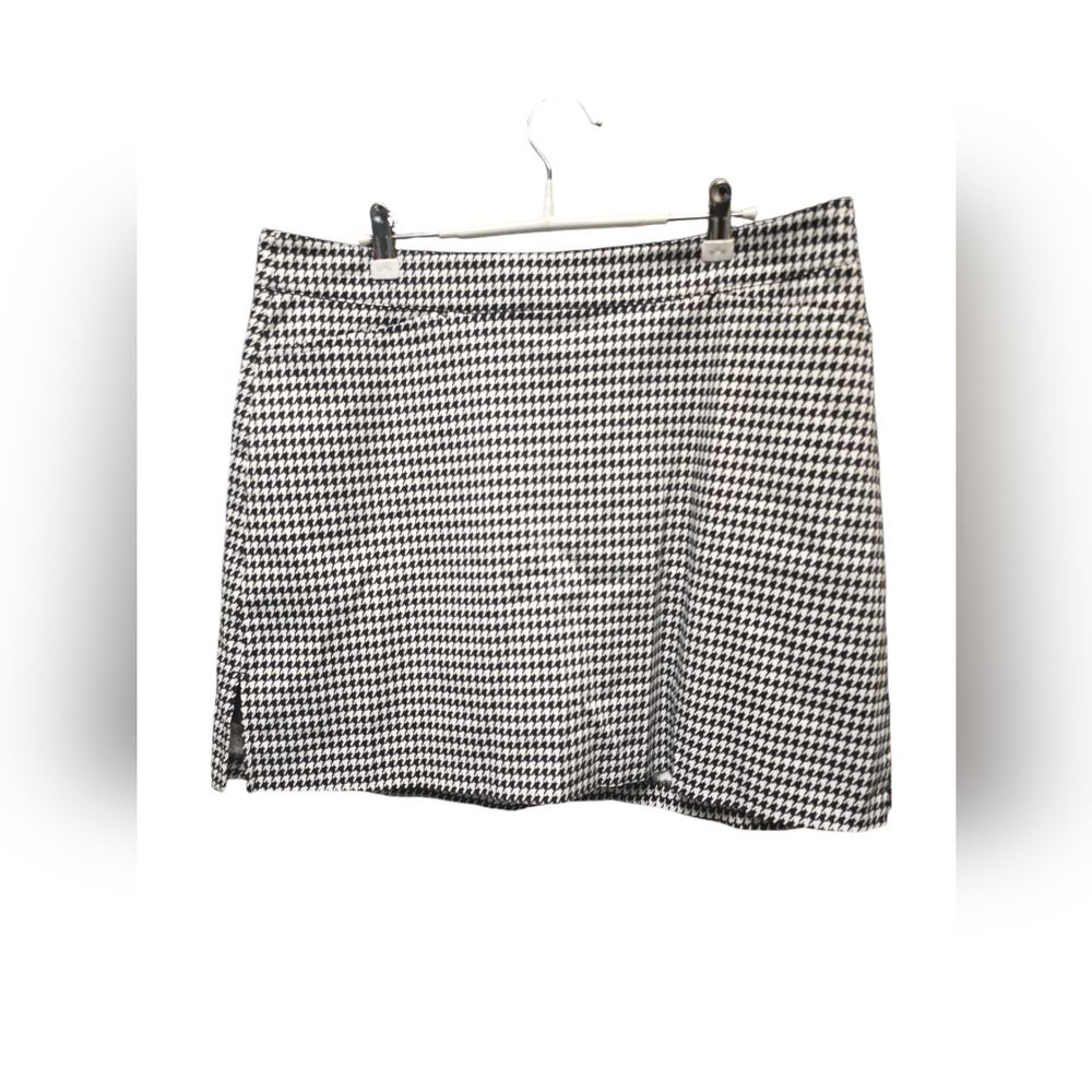 Lady Hagen Sz. 12 Black White Herringbone Golf Tennis Athletic Skort